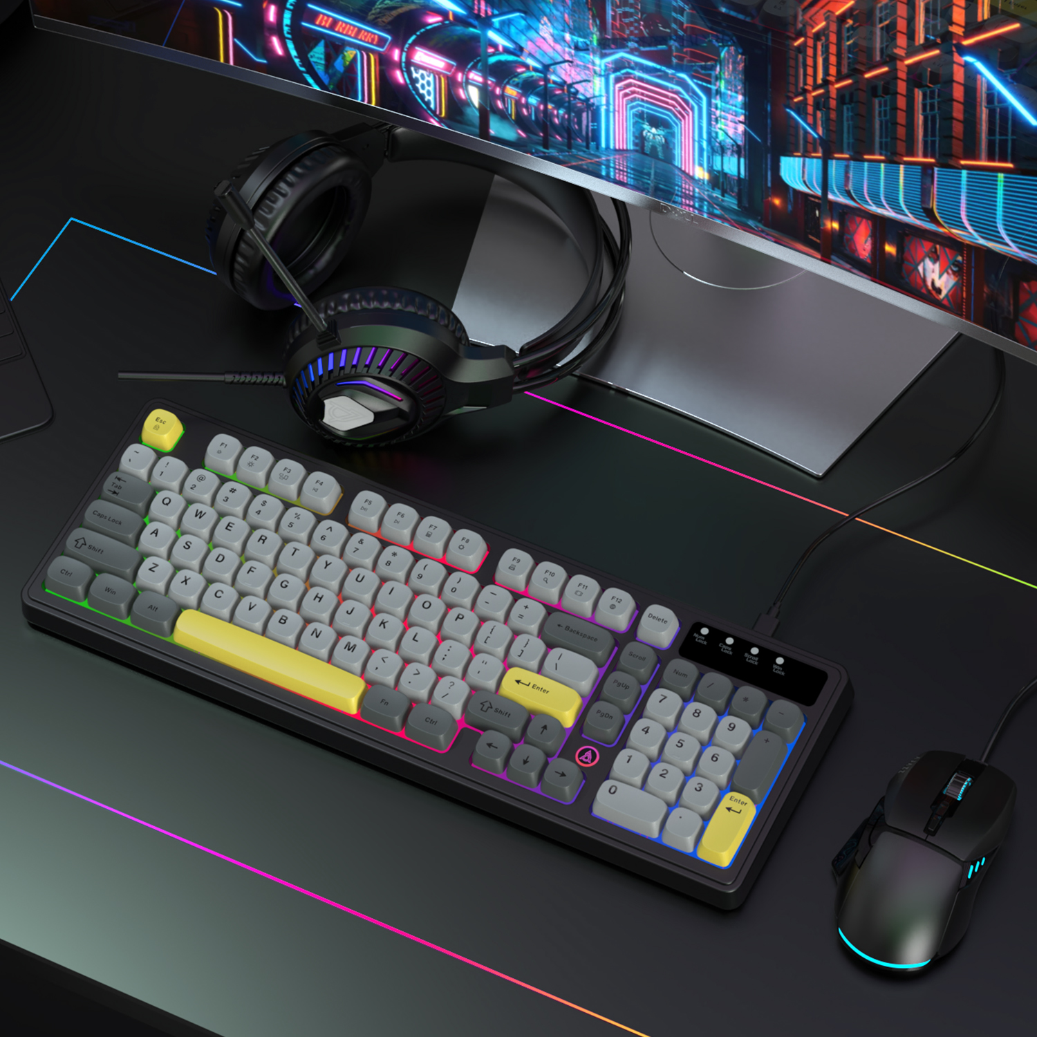 AJAZZ AT120 Bundle: Gaming Key - Gaming Headset Rgb review and price