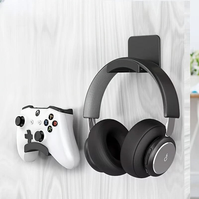 4Pcs Black Adhesive Headphone  - Headphone Stand Desk review and price