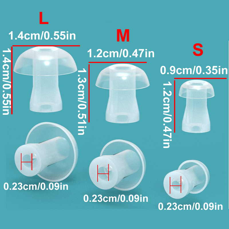 100pcs  Ear Cap Cushion for He - Silicone Ear Tip Replacement review and price