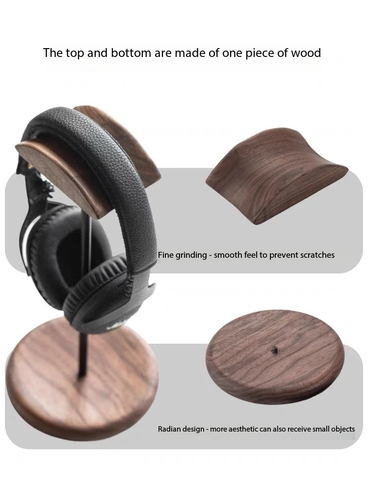 Solid Wood Headset Stand Compu - Headphone Stand Desk review and price
