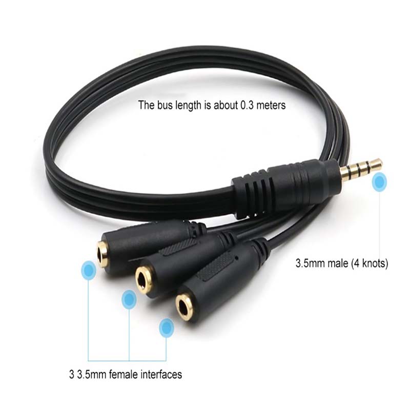 【C】3.5mm 3-Way Port Aux Audio  - Earphone Splitter Jack review and price