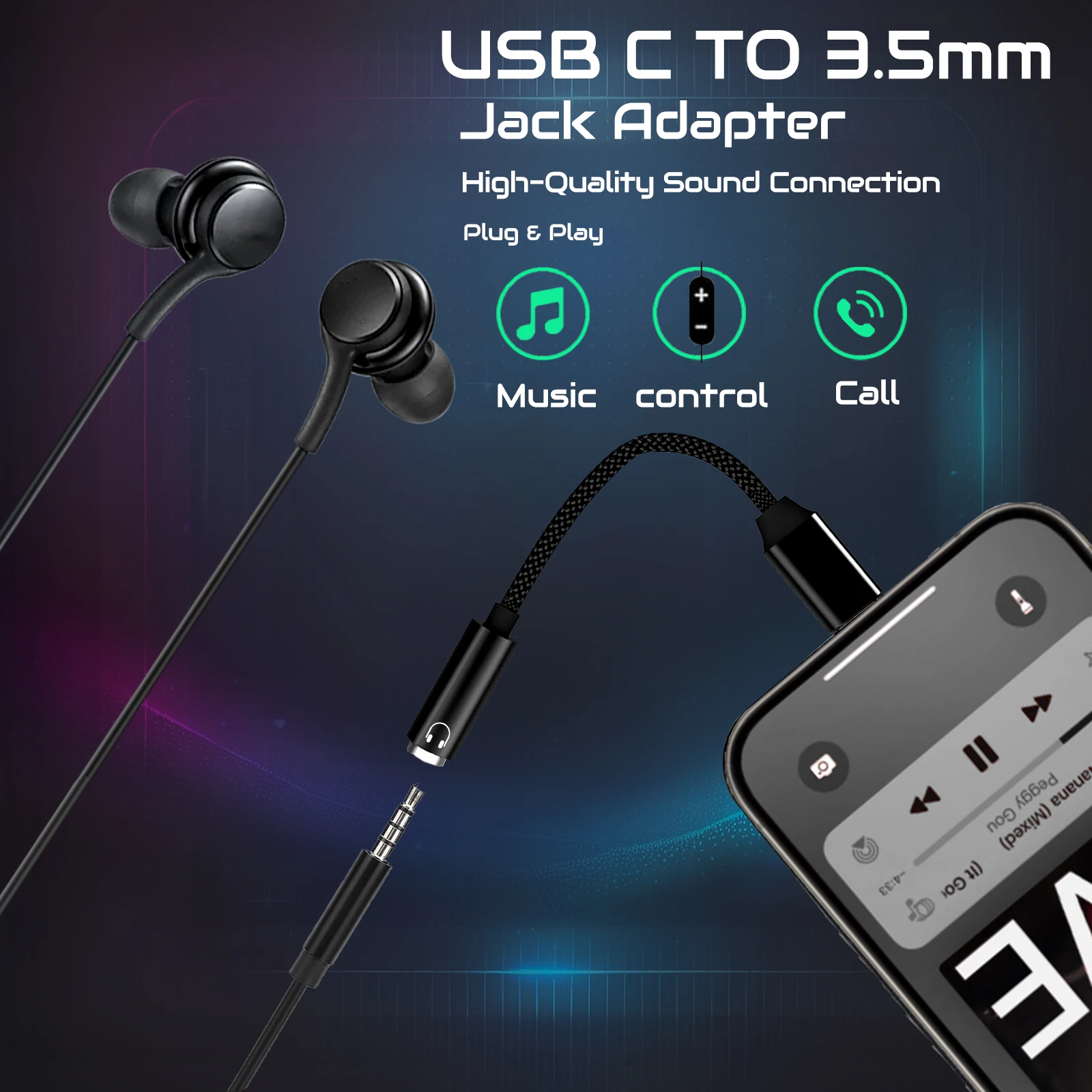 USB Type C 3.5 Jack Adapter US - Cable Extension 3.5 review and price