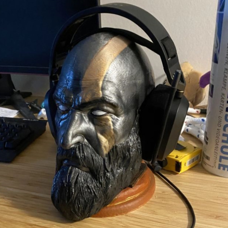 God Of War Kratos Statue Headp - Headphone Stand Desk review and price