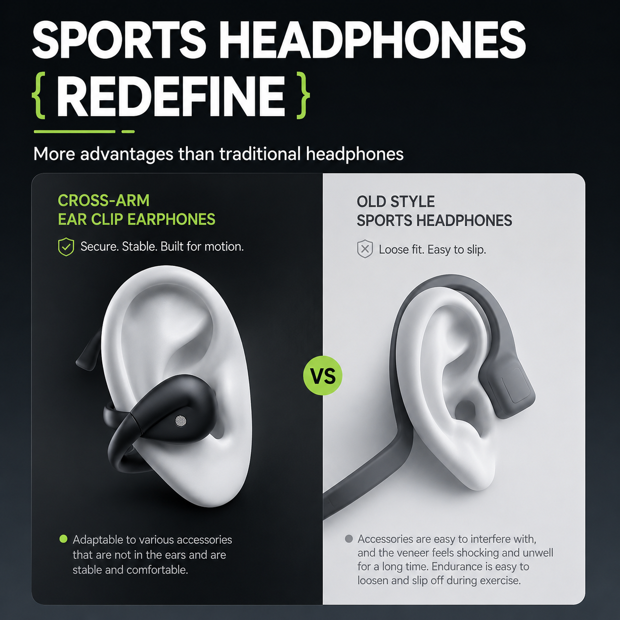 Acer OHR555 Unique Cross Arm O - Sports Earphone Hook review and price