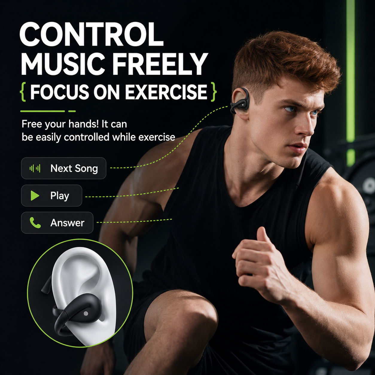 Acer OHR555 Unique Cross Arm O - Sports Earphone Hook review and price