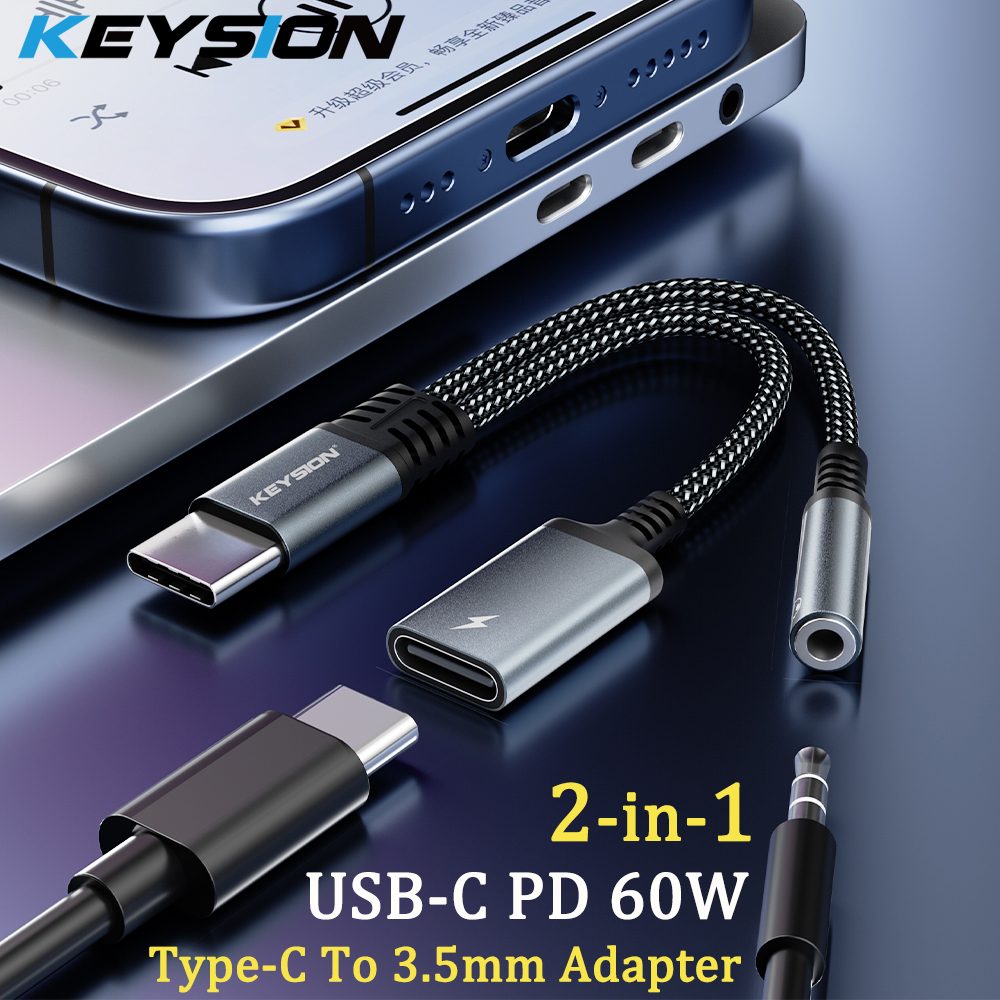 KEYSION 2 in 1 Type C to 3.5mm - Earphone Splitter Jack review and price