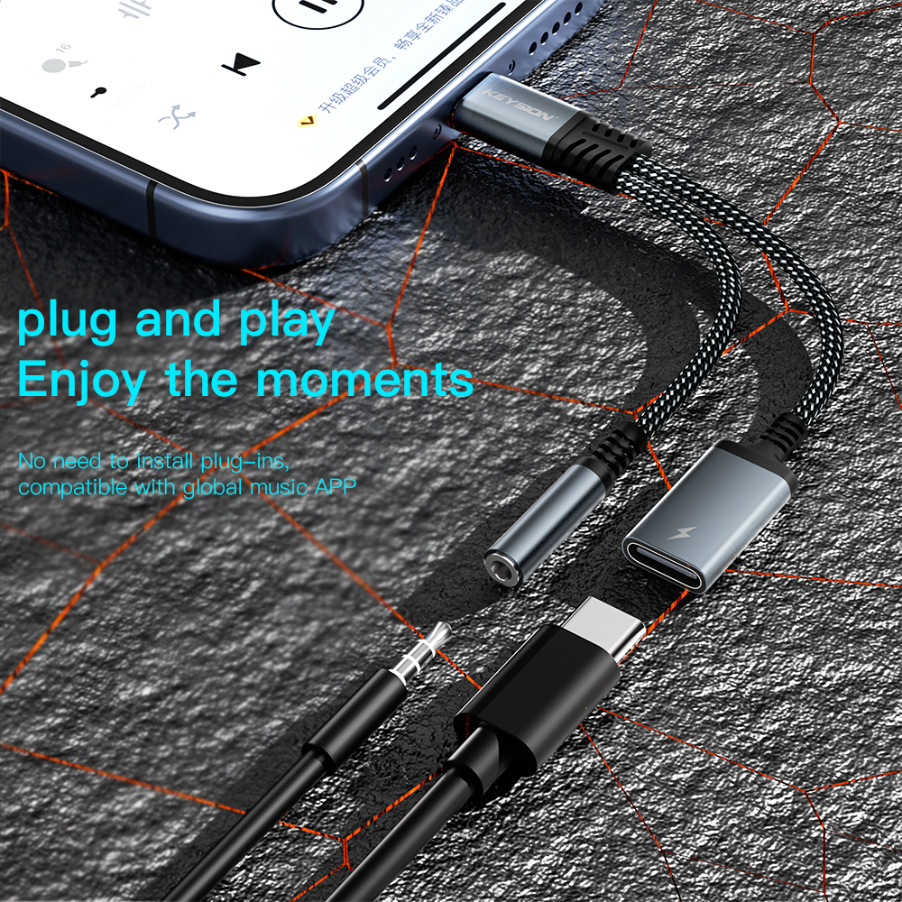 KEYSION 2 in 1 Type C to 3.5mm - Earphone Splitter Jack review and price