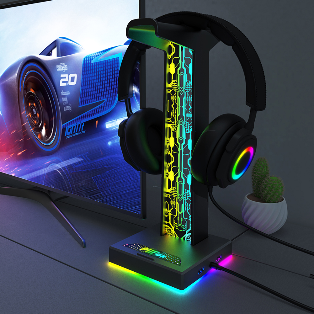 RGB Gaming Headphone Stand Dua - Headphone Stand Desk review and price