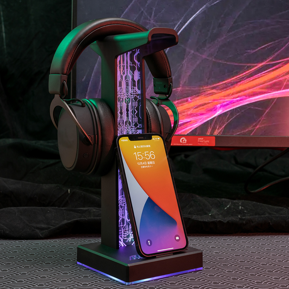 RGB Gaming Headphone Stand Dua - Headphone Stand Desk review and price