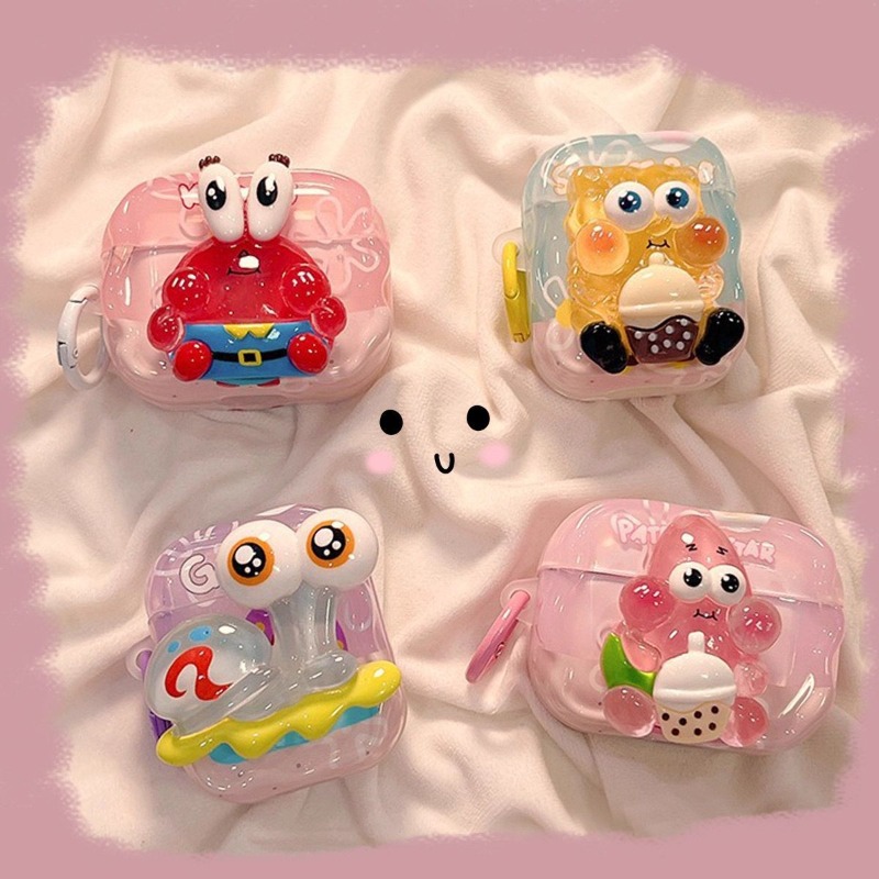 Cute SpongeBob 3D Protective C - Earbuds Charging Case review and price